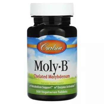 Carlson, Moly·B, Молибден, 300 таблеток