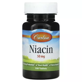 Carlson, Ниацин, 50 мг, 100 таблеток