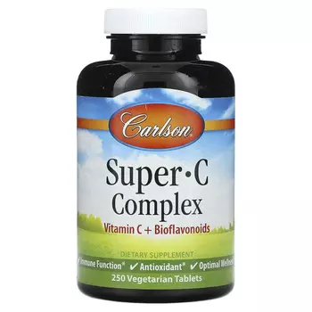 Carlson, Super C Complex, 250 вегетарианских таблеток