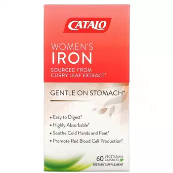 Catalo Naturals, железо для женщин, 60 вегетарианских капсул