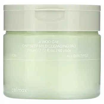 Celimax, One Step Mild Cleansing Pad, Ji Woo Gae, 60 подушечек