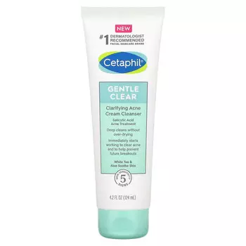 Cetaphil, Gentle Clear, очищающий крем от акне, 124 мл (4,2 жидк. Унции)