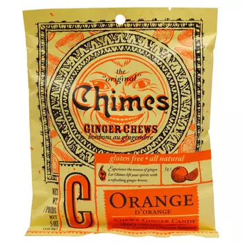 Chimes, Ginger Chews, Orange, 5 oz.