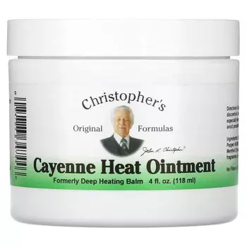 Christopher's Original Formulas, согревающая мазь с кайенским перцем, 4 жидких унции (118 мл)