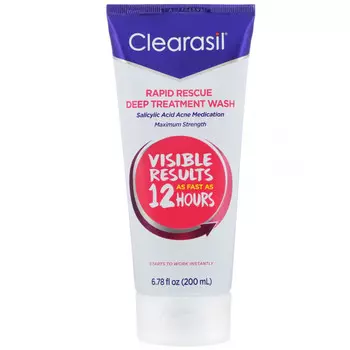 Clearasil, Rapid Rescue, Глубокое очищающее средство, 6,78 жидких унций (200 мл)