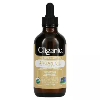 Cliganic, 100% чистое и натуральное аргановое масло, 120 мл (4 жидк. унции)