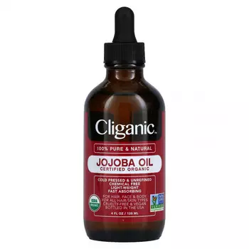 Cliganic, на 100% чистое и натуральное масло жожоба, 120 мл (4 жидк. унции)