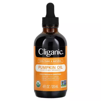 Cliganic, Органическое тыквенное масло, 120 мл (4 жидк. Унции)
