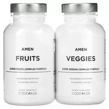 Codeage, Amen, фрукты и овощи, 2 бутылки, 180 растительных капсул