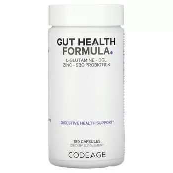 Codeage, Digestion, состав для здоровья кишечника, 180 капсул