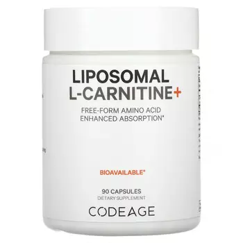 Codeage, Липосомальный L-карнитин +, 90 капсул