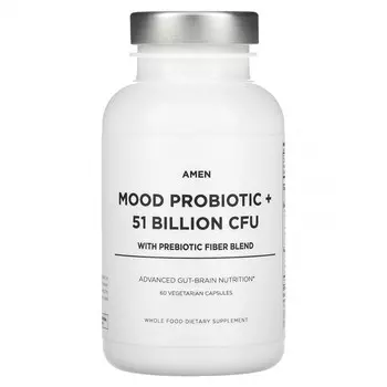 Codeage, Пробиотик для хорошего настроения + 51 млрд КОЕ, 60 вегетарианских капсул