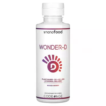 Codeage, Wonder-D, ягодное ассорти, 225 мл (7,6 жидк. Унции)