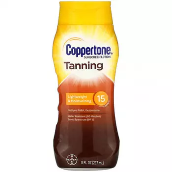 Coppertone, Средство для загара, легкое увлажнение, SPF 15, 237 мл (8 жидк. Унций)