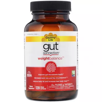 Country Life, Gut Connection, Weight Balance, 60 Vegan Capsules