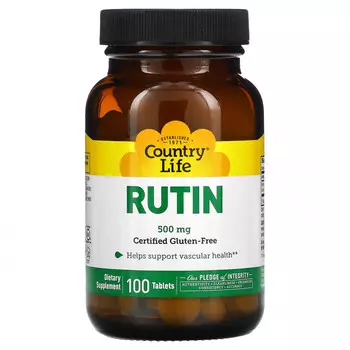 Country Life, рутин, 500 мг, 100 таблеток