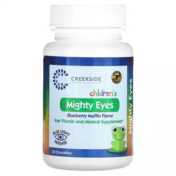Creekside Natural Therapeutics, Children's Mighty Eyes, черничный маффин, 30 жевательных таблеток