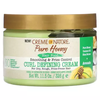 Creme Of Nature, Pure Honey, питание для волос, крем для разглаживания и контроля локонов, 326 г (11,5 унции)