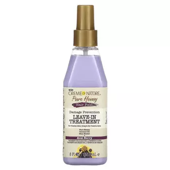 Creme Of Nature, Pure Honey, питание для волос, несмываемое средство для предотвращения повреждений, 236,5 мл (8 жидк. Унций)