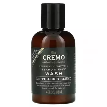 Cremo, Reserve Collection, средство для мытья бороды и лица, Distiller's смесь, смесь Reserve, 118 мл (4 жидк. Унции)