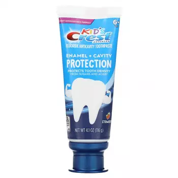 Crest, Для детей, улучшенная зубная паста с фтором, от 6 лет, клубника, 116 г (4,1 унции)