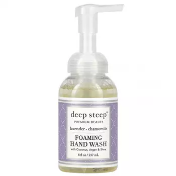 Deep Steep, мыло для рук с кокосовым, аргановым маслами и маслом ши, лаванда и ромашка, 237 мл (8 жидк. унций)
