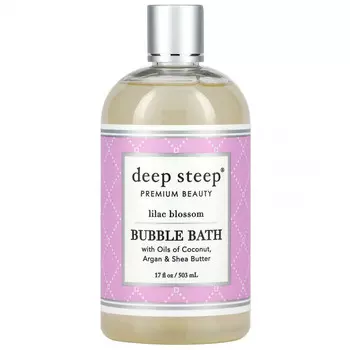 Deep Steep, Пена для ванн, цветение сирени, 17 жидких унций (503 мл)