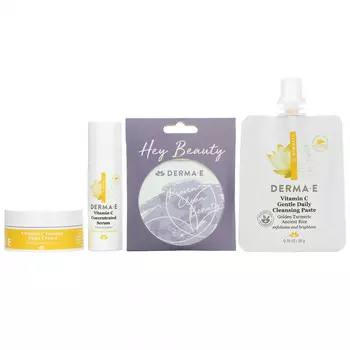 Derma E, Brighten & Go, набор из 4 предметов