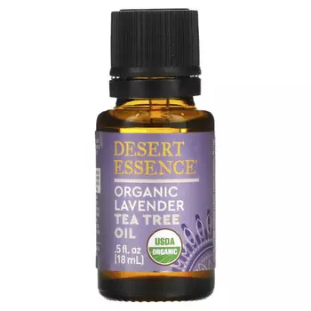 Desert Essence, Органическая лаванда с маслом чайного дерева, 0,6 жидких унций (18 мл)