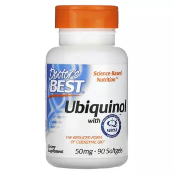 Doctor's Best, убихинол с Kaneka, 50 мг, 90 мягких таблеток