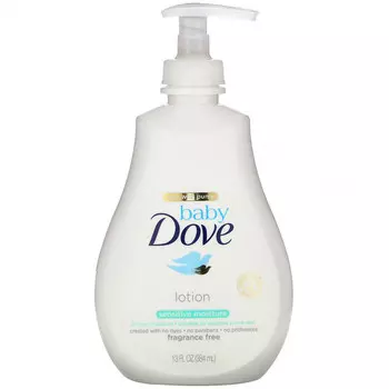 Dove, детский увлажняющий лосьон, для чувствительной кожи, без запаха, 384 мл (13 жидк. унций)