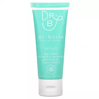 Dr. Brite, Натуральная отбеливающая зубная паста с активированным углем, мята, 56,7 г (2 унции)