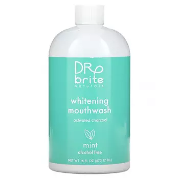 Dr. Brite, Отбеливающая жидкость для полоскания рта, без спирта, мята, 473,17 мл (16 жидк. Унций)