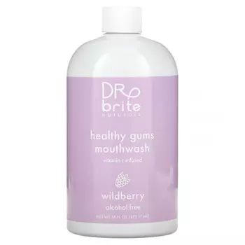 Dr. Brite, Жидкость для полоскания рта Healthy Gums, без спирта, ягоды, 473,17 мл (16 жидк. Унций)