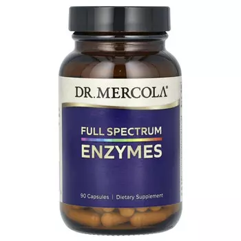Dr. Mercola, ферменты, полный спектр, 90 капсул