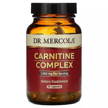 Dr. Mercola, комплекс карнитина, 500 мг, 60 капсул