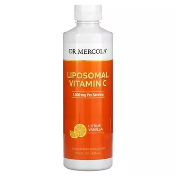 Dr. Mercola, Липосомальный витамин C, цитрусовая ваниль, 1000 мг, 450 мл (15,2 жидк. Унции)