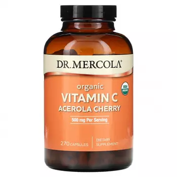 Dr. Mercola, Органический витамин C, ацерола, 166 мг, 270 капсул