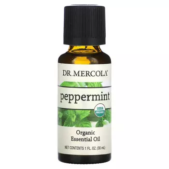 Dr. Mercola, Органическое эфирное масло, перечная мята, 30 мл (1 жидк. Унция)