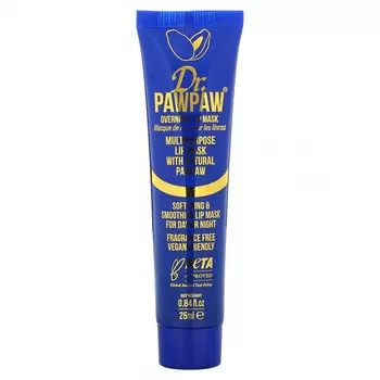 Dr. PAWPAW, Overnight Lip Mask, многоцелевая маска для губ с натуральным лаком PawPaw, 25 мл (0,84 жидк. Унции)