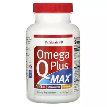 Dr. Sinatra, Omega Q Plus MAX, 60 Softgels