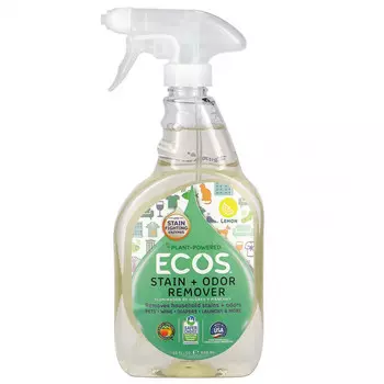 Earth Friendly Products, Ecos, Средство для удаления пятен и запахов, лимон, 22 жидких унции (650 мл)