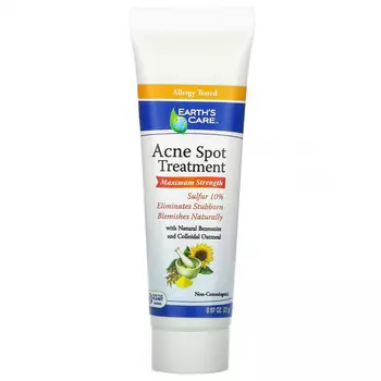 Earth's Care, Средство от прыщей, максимальная эффективность, 27 г (0,97 унции)