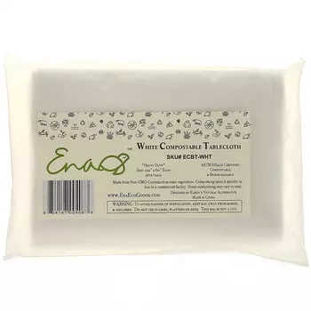 Earth's Natural Alternative, Компостируемая скатерть, белая, 2 шт.