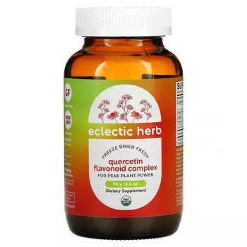 Eclectic Institute, Кверцетин, комплекс флавоноидов, порошок из цельных пищевых продуктов, 3,2 унции (90 г)