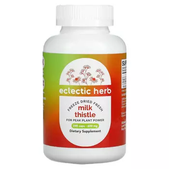 Eclectic Institute, сублимированная расторопша, 600 мг, 240 капсул