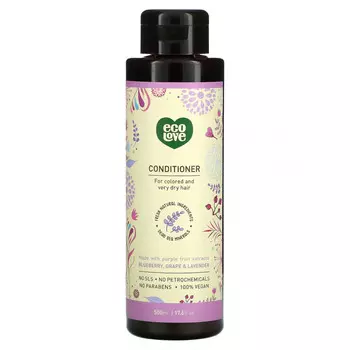 Eco Love, Кондиционер, для окрашенных и очень сухих волос, голубика, виноград и лаванда, 500 мл (17,6 жидк. Унции)