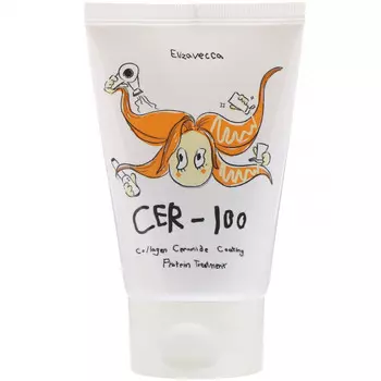 Elizavecca, CER-100, восстанавливающая маска для волос с коллагеном и керамидами, 100 мл (3,38 жидк. унций)