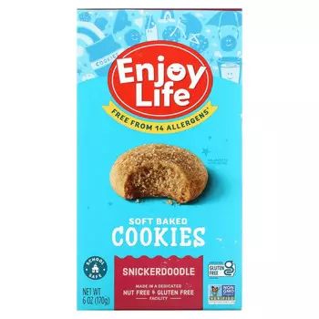 Enjoy Life Foods, Мягкое печенье, печенье сникердудл, не содержит глютен, 6 унций (170 г)