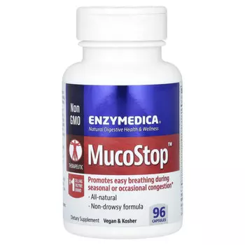 Enzymedica, MucoStop, 96 капсул